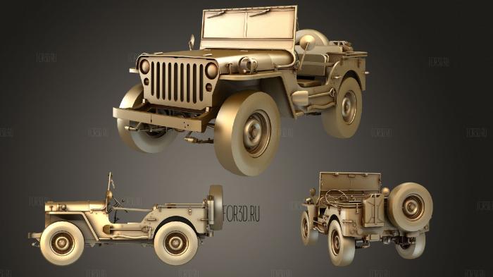 Jeep Willys 1944 3d stl модель для ЧПУ